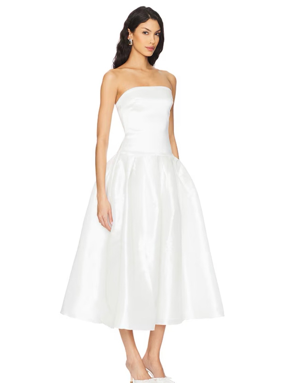 Cambria White Strapless Dress - More to Come
